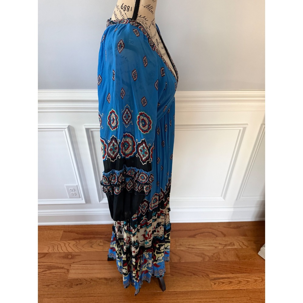 Farm Rio Anika Tiles Blue Maxi Dress - Picture 11 of 16